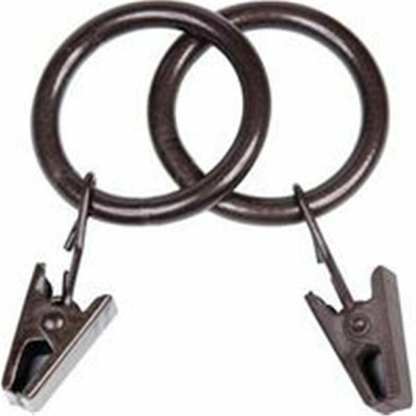 Daphnes Dinnette 0.62-0.75 in. Clip Ring - Dark Brown DA3677797